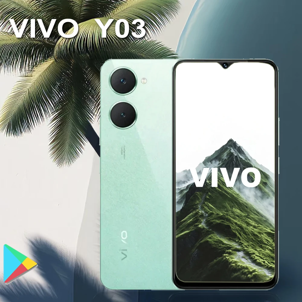 VIVO Y03 4G original fashion smart phone 8GB+256gb large memory/5000mah long standby battery