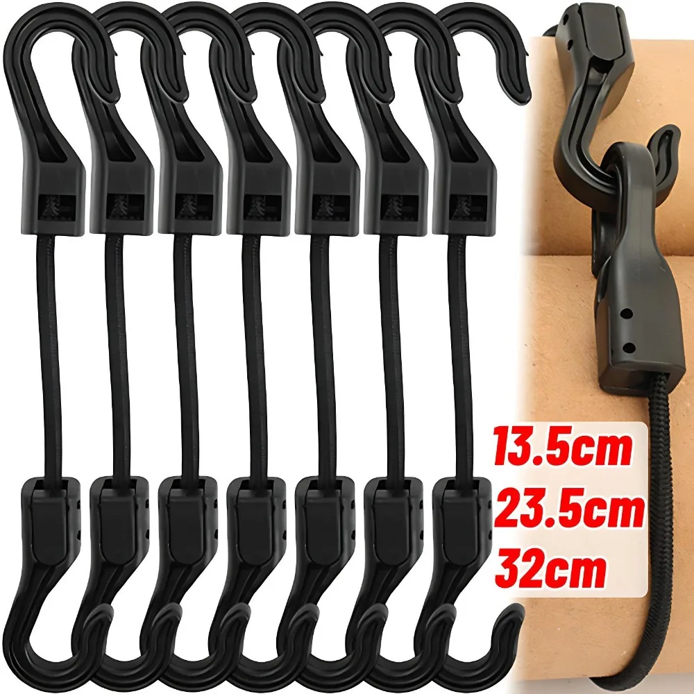 32cm Open End Cord Hooks Snap Boat Kayak Motorcycle Rope Buckle Camping Tent Hook for Bungee Shock Elastic Bungee Cord Straps