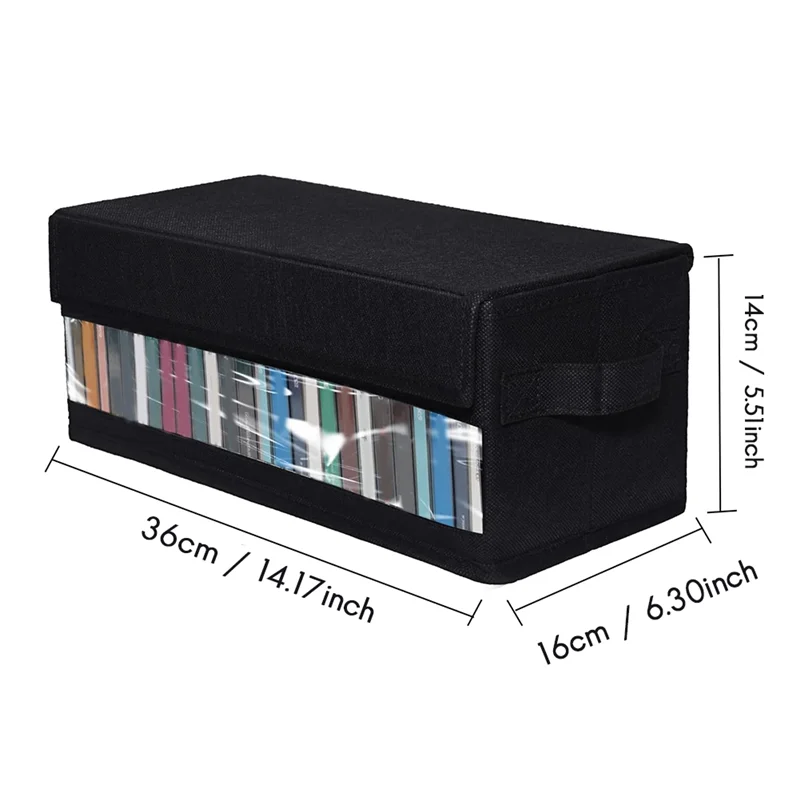 AT43-Full Jewel Case Storage Box 2-Pack، يحمل 32 Cds، حافظة تخزين رفيعة تحتوي على 60 Cds