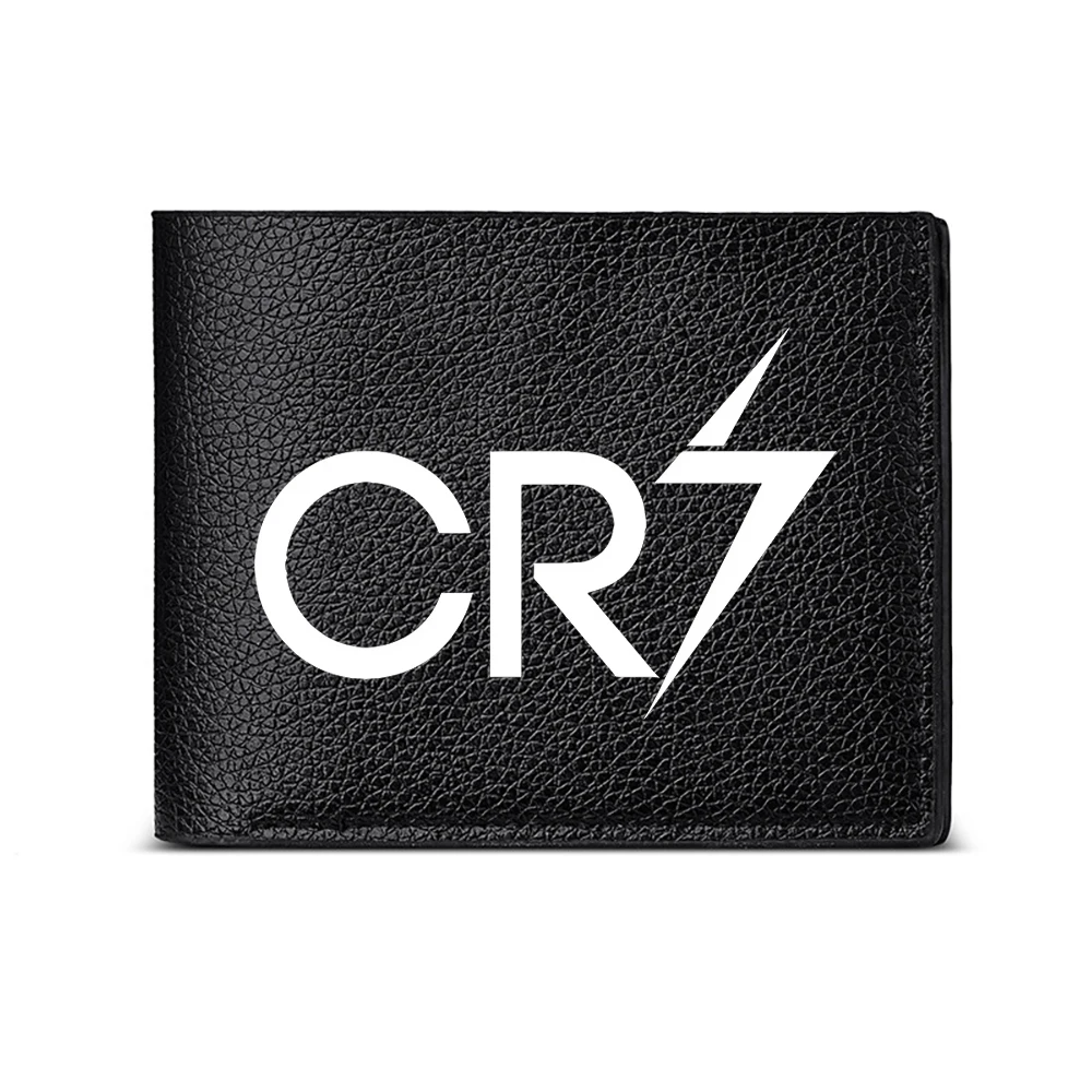 Cr7 Lightning Logo Men's Wallet Card Holder Casual Business Fashion Design Stylish Print Accessory For Everyday Use