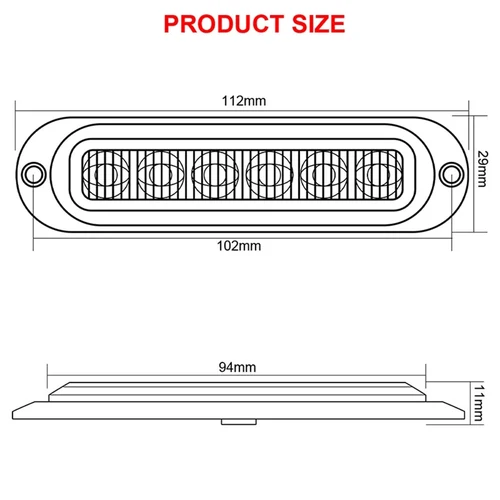 Imagen 2 del producto 10 Uds 12V 24V 6 luces LED de posición lateral luz de advertencia luces externas de coche remolque camión lámpara de liquidación rojo ámbar blanco