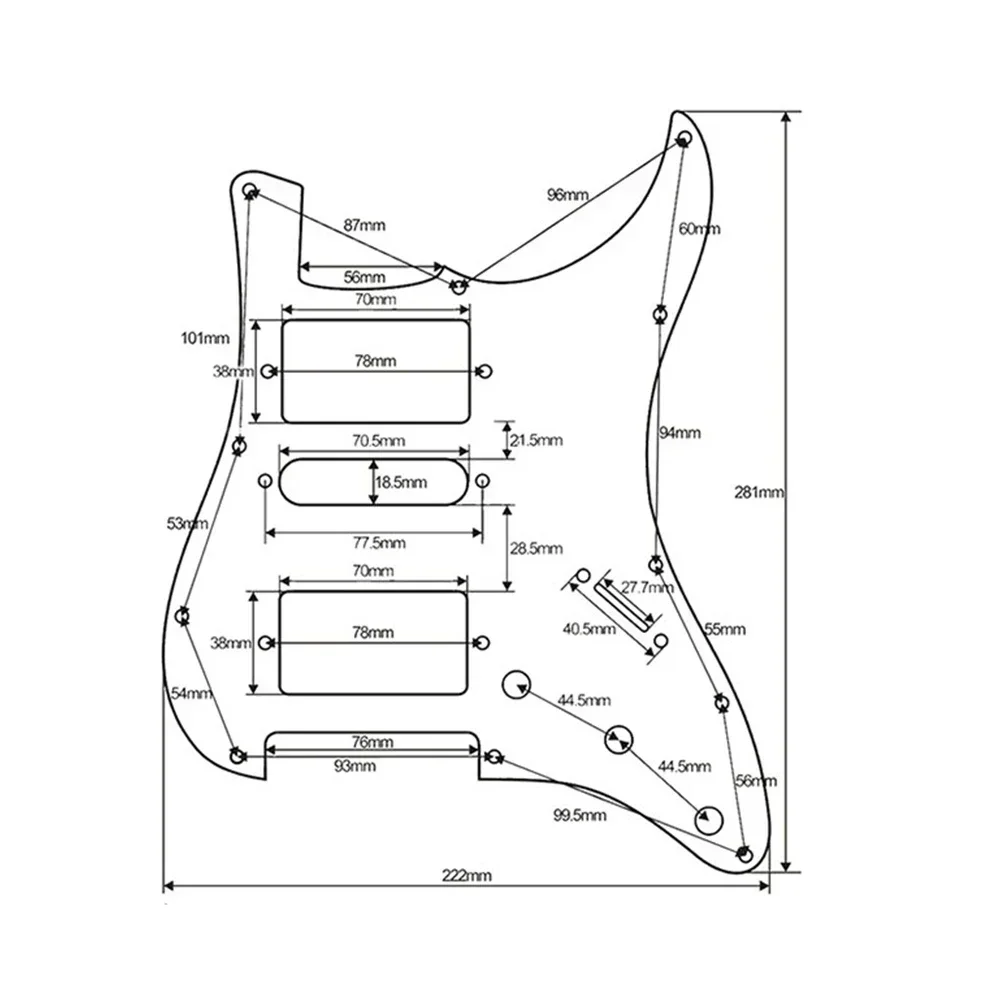 

Guard Guitar Pickguard Musical Instruments 3 Ply 11 Holes Guard Double Pickguard Hsh Double Single Guitars Basses Parts