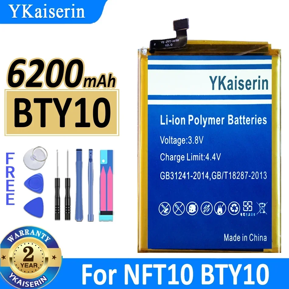 

YKaiserin Battery BTY 10 6200mAh for NFT10 BTY10 Bateria + Free Tools