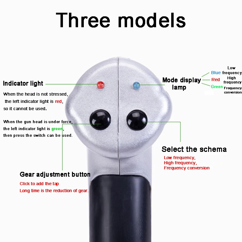 4 رؤساء العمود الفقري أداة تعديل العلاج بتقويم العمود الفقري 800N نبض جهاز تدليك قابل للتعديل الاسترخاء العصب والعضلات #4