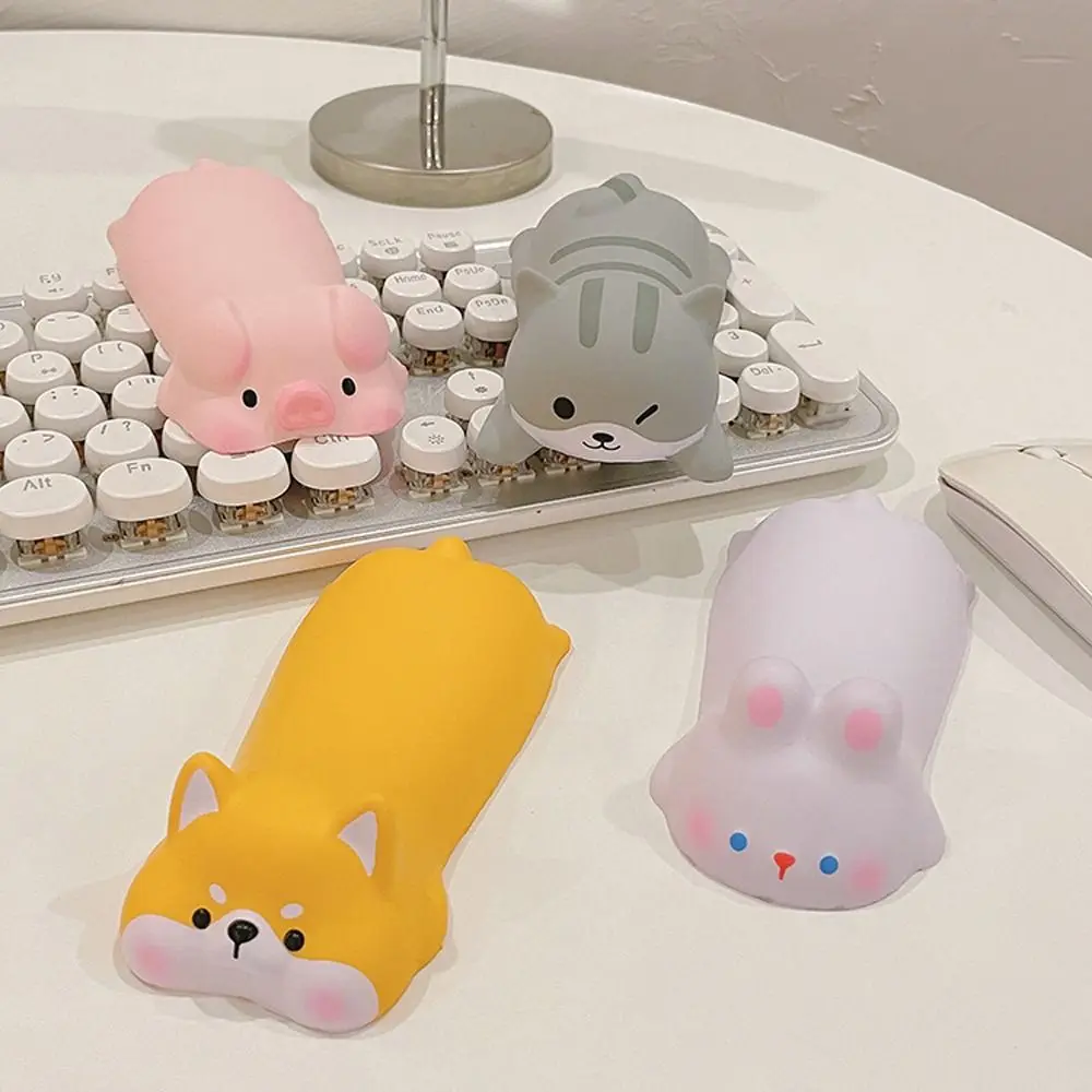 Desk Micemat Wrist Rest Cartoon Animal Pattern Keyboard Pad Table Mat Hand Support Non-Slip Pad Mouse Pad Wrist Rest Support