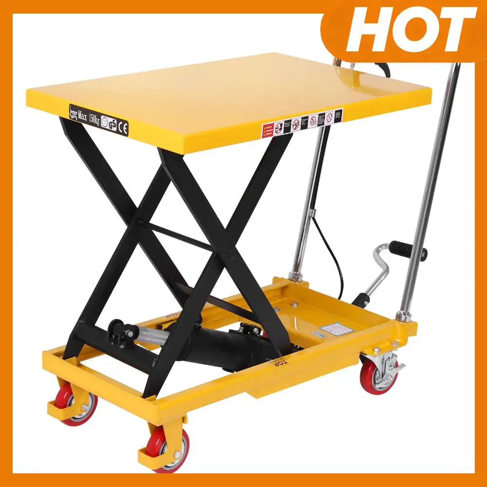 

Гидравлическая ножничная тележка с противоскользящими накладками, ручной однозахватный подъемник, гидравлическая подъемная тележка для перемещения и транспортировки материалов