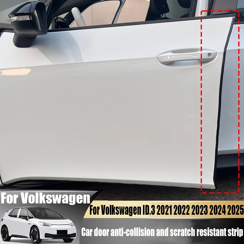 

Для Volkswagen VW ID.3 ID3 2021 2022 2023 2024 2025 край двери автомобиля против царапин полоса для наружных украшений автомобиля