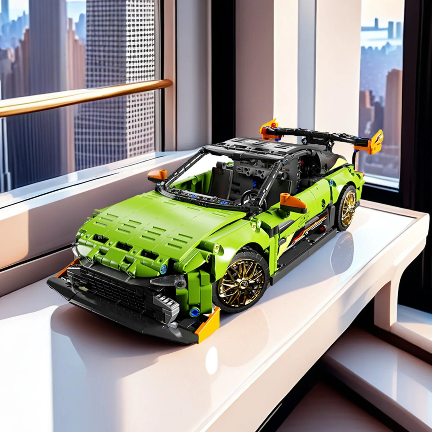 1360 قطعة سباق السيارات التقنية الرياضية اللبنات مجموعات الالعاب تجميع لغز نموذج الطوب الإبداعية مكتب عرض الهدايا #4