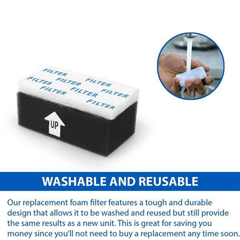 16 Pack เปลี่ยนโฟมสูญญากาศ Pre-Filter ชุดสําหรับ Hoover Impulse BH53020 เครื่องดูดฝุ่นไร้สาย,เปรียบเทียบกับ 440012835