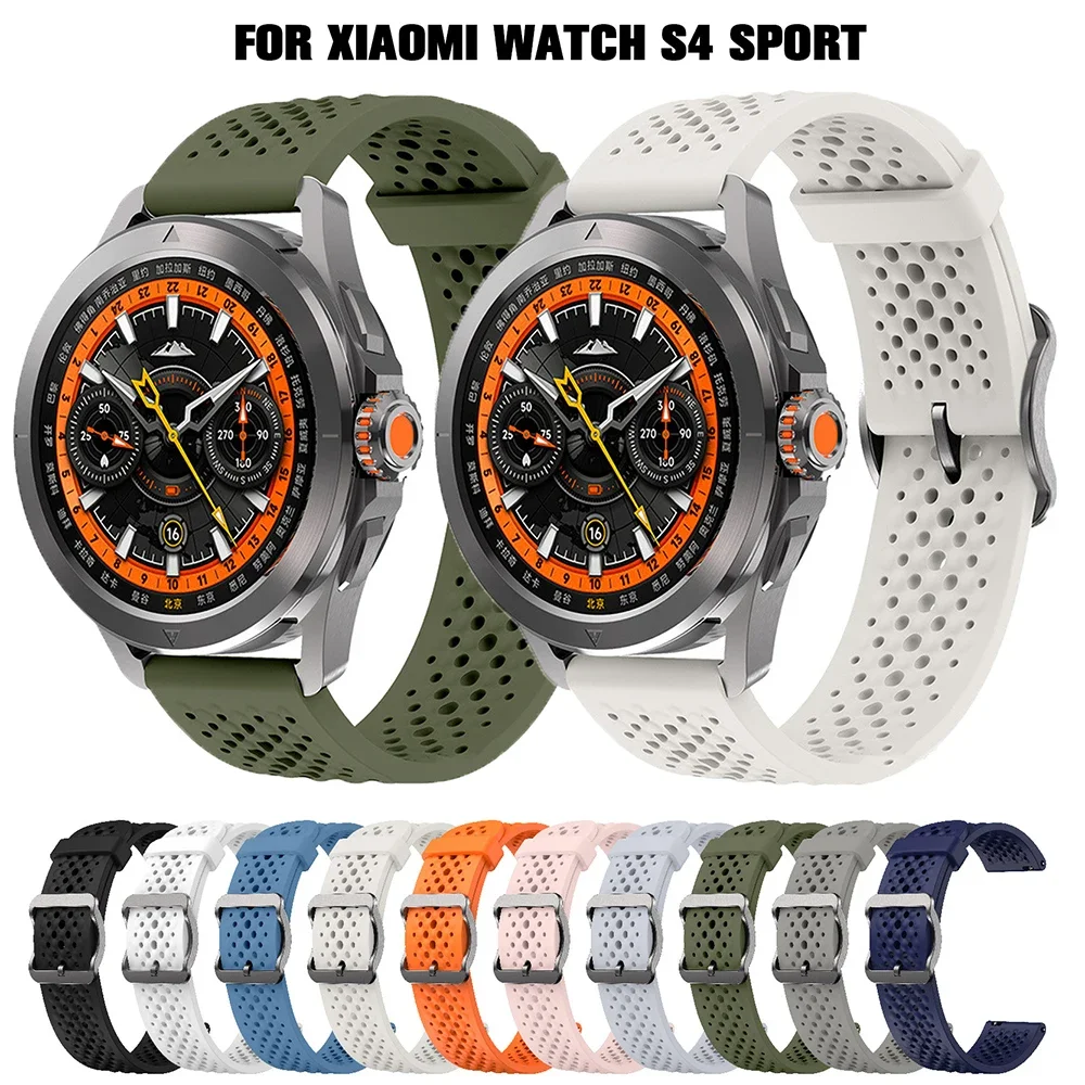 Original Silicone Strap for Xiaomi Watch S4 Sport Band for Xiaomi Watch S3 2 S1 Pro/Color 2 Bracelet 22mm Watch Straps Correa