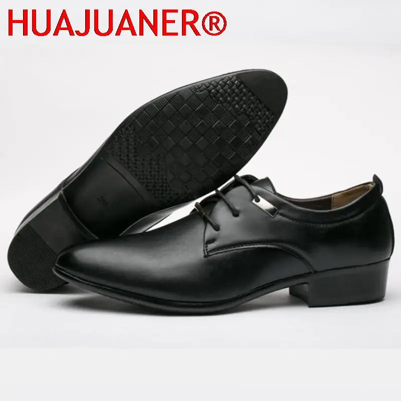 Elegant Leather Men Shoes Italian Formal Dress Male Footwear Luxury Brand Fashion Moccasins Office Working Oxford Shoes for Man