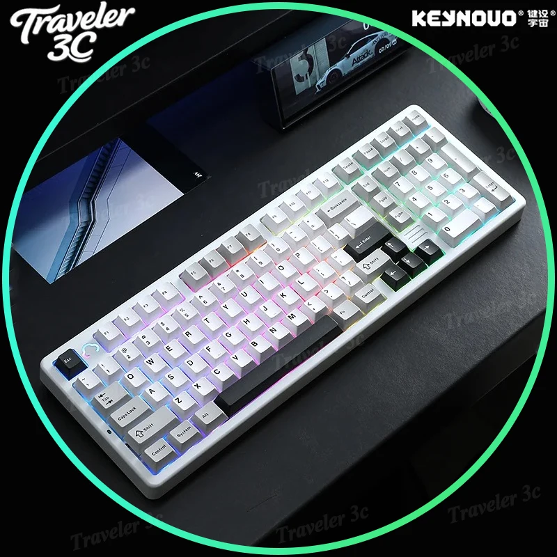 

YUNZII AL98 Aluminum Alloy Three Mode Wireless Mechanical Keyboard DIY Switch Hot Swap 8000mah Gasket Support QMK VIA Keyboard