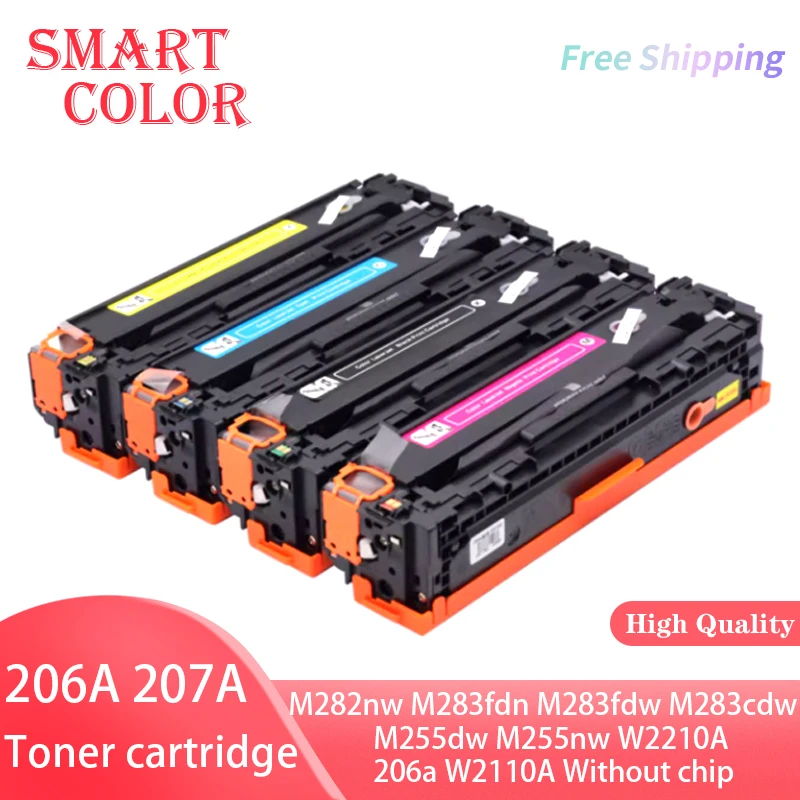 خرطوشة حبر متوافقة لطابعة الألوان ، HP206A ، HP207A ، M282nw ، M283fdn ، M283fdw ، M283cdw ، M255dw ، W2210A ، 206a ، W2110A