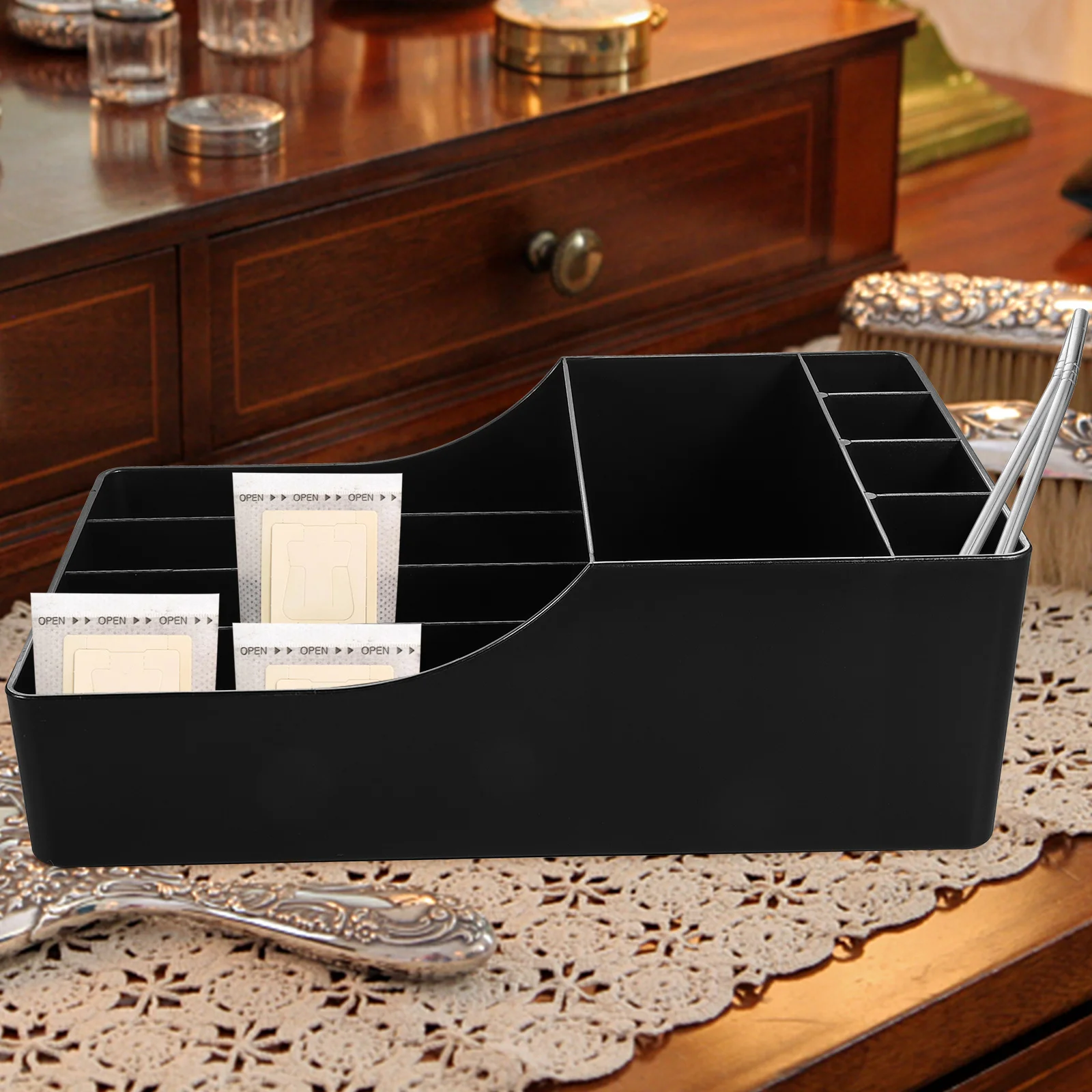 

Fine Workmanship Resin Coffee Station Organizer Space Saving Design Milk Tea Shop Restaurant Nightclub Cafe Dispenser Box