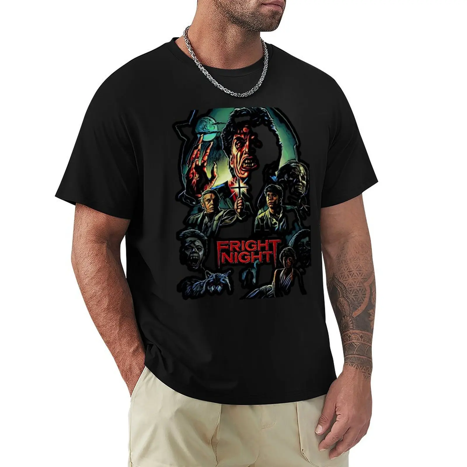 Fright Night T-Shirt Fashion Letter Print T-Shirt