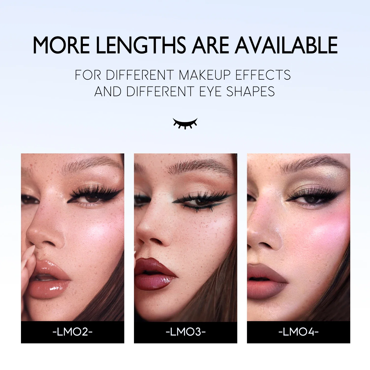 GROINNEYA مجموعة الرموش العنقودية مع لاش السندات وختم رموش القط طقم تمديد الرموش الفردية علبة مختلطة لتقوم بها بنفسك جلدة ماكياج