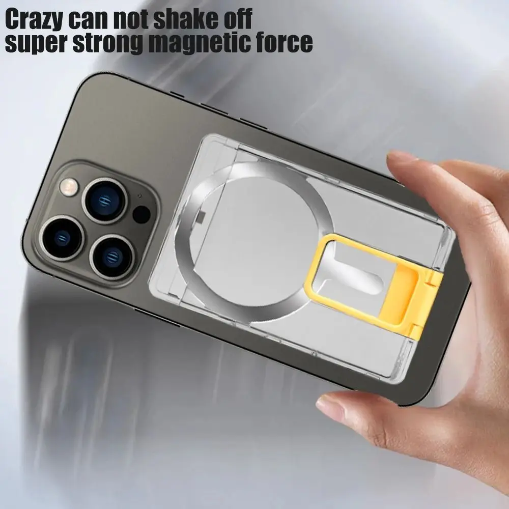 Magnetic Cellphone Wallet Holder Card Bag Detachable Magnet Phone Kickstand Suitable for Apple Magsafe for IPhone 15 Pro Bracket