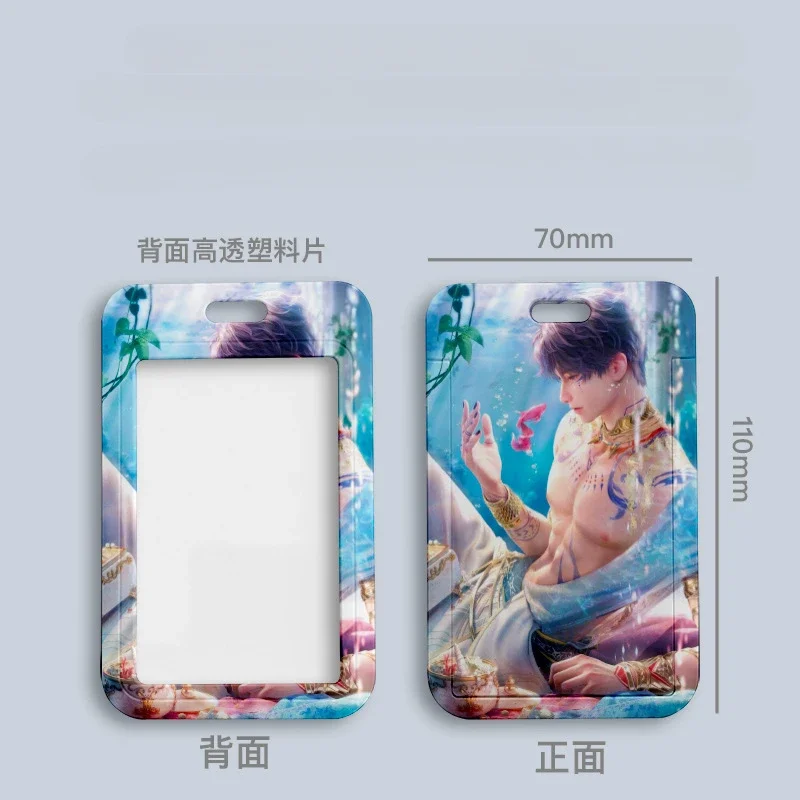 Game Love and Deepspace Student ID Credit Card Keychain Protective Cover Case Organizer Gift Xavier Zayne Rafayel Caleb Sylus