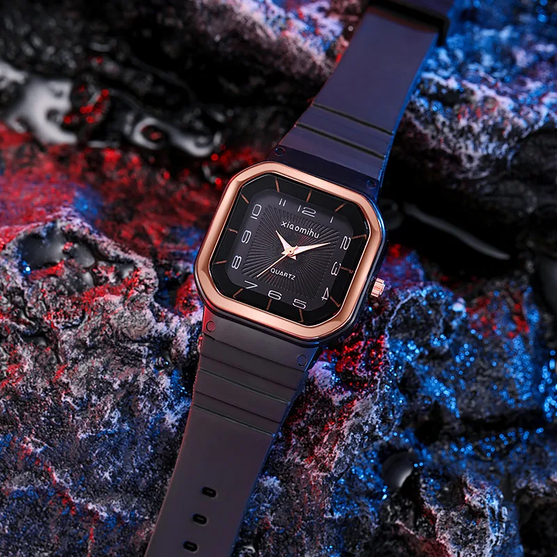 UTHAI BK53 Fashion Women watch square silicone student couple watches simple quartz watch elegant clock gift watches for woman