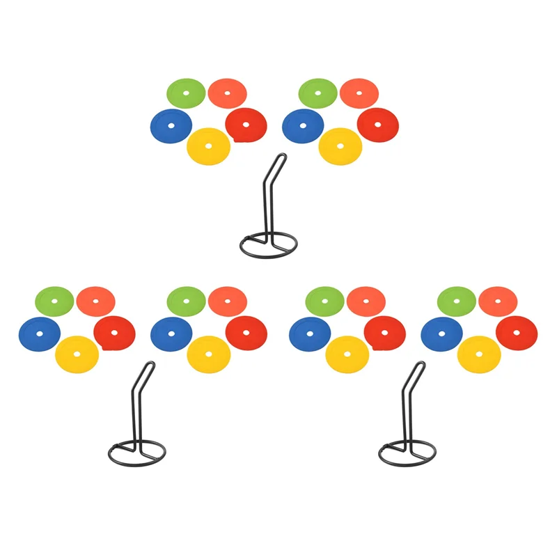 30개 축구 플랫 콘 마커 디스크, 농구 스포츠 속도 민첩성 훈련 마커, 휴대용 훈련 장비-B60B