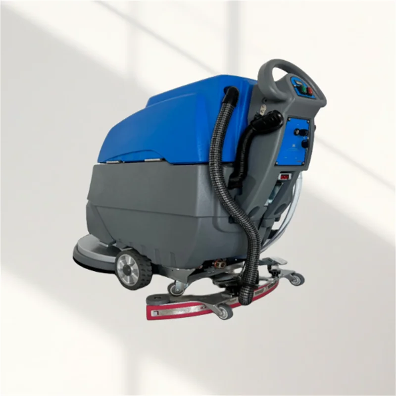 Airport Multifunctional Walk-Behind Floor Scrubber Shopping Mall Gymnasium Electric Three-In-One Small Floor Scrubber
