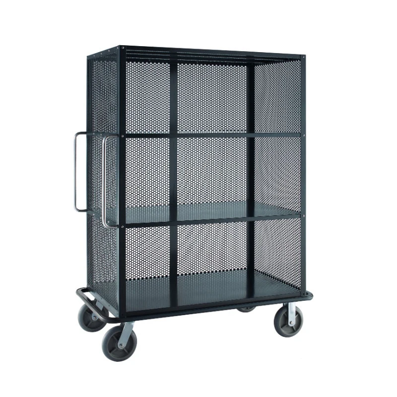 Hotel Guest Room Service Cart Clothes Delivery Truck Laundry Storage Cart with Wheels