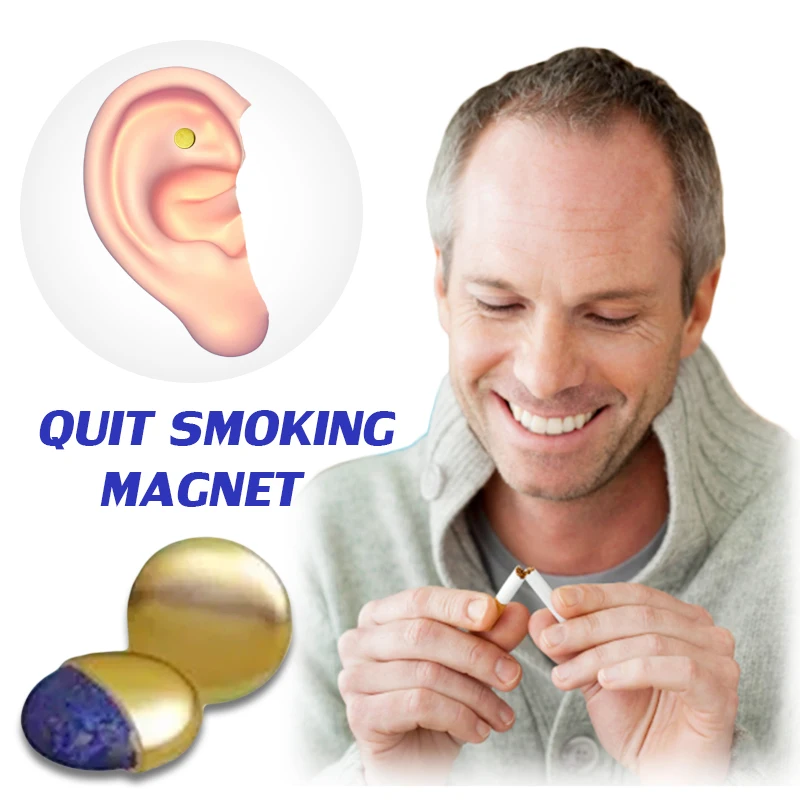 4pcs=2pairs Stop Smoking Magnet Smoking Cessation Magnet Quit Smoking Magnet Stimulate Acupoint Therapy Quit Smoking Patch A379