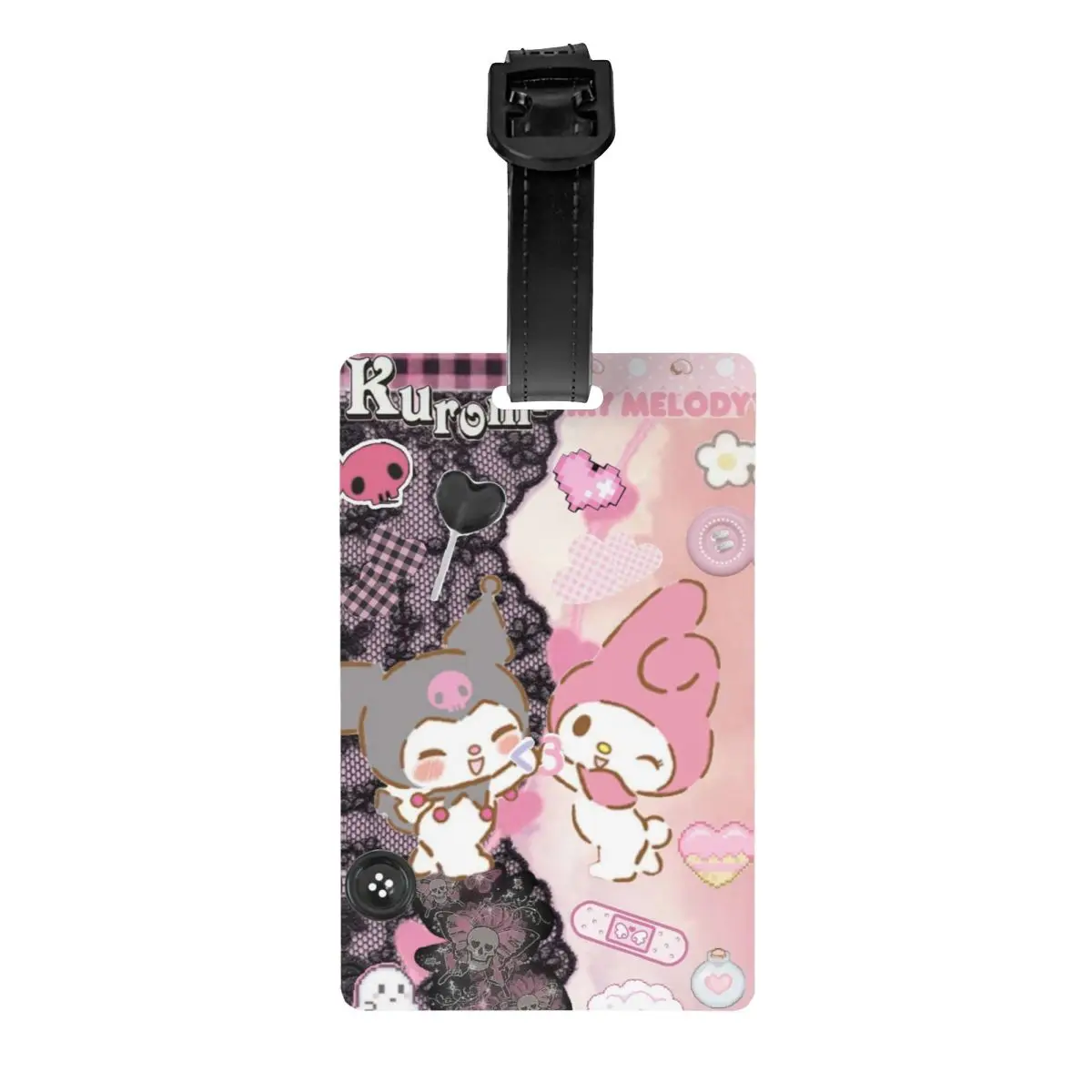

Custom Cartoons Melody Luggage Tag With Name Card Privacy Cover ID Label for Travel Bag Suitcase