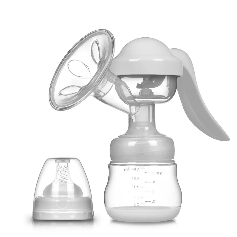 ZIMEITU Manual Breast Pump Powerful Baby Nipple Suction 150ml Feeding Milk Bottles Breasts Pumps Bottle Sucking High Quality