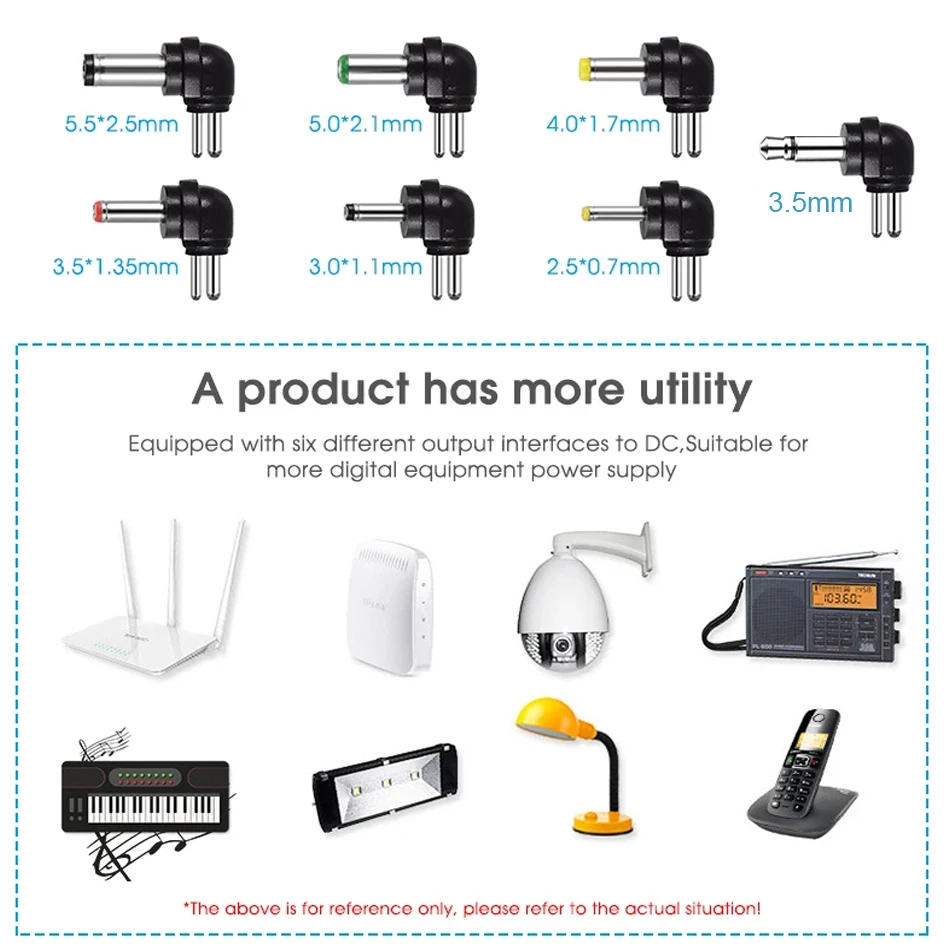 3A 30W Adjustable Adapter Power Supply Charger Multi Voltage AC110V 220V TO  DC 3V 4.5V 9V 12V  EU US Converter Adapter Plug 7