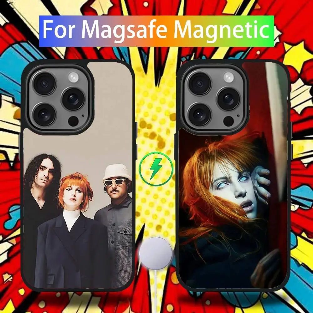 

P-Paramore H-Hayley Williams Phone Case For iPhone 17,16,15,14,13,12,11,Pro,Max,Plus,Mini,SE4,E Magsafe Wireless Charging Case
