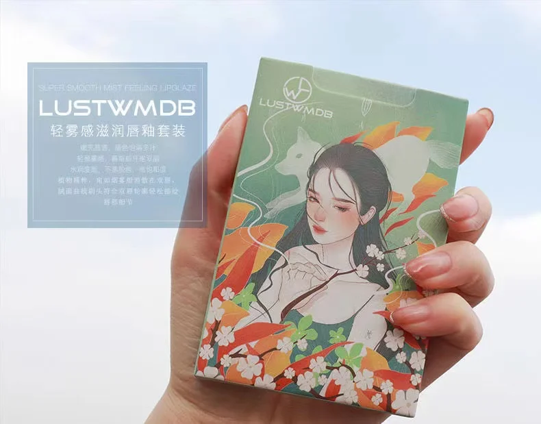 Five Pack Cigarette-shaped Lipstick Set Matte Velvet Lasting Creative Girl Cigarette Tube Lip Glaze Set Lip Makeup