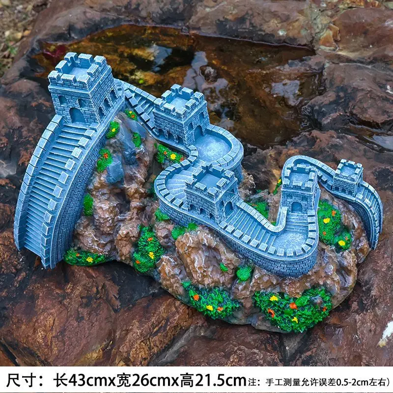 60CM Great Wall Chinese 3D Resin Handicraft Souvenirs Desktop Ornament Indoor Table Buildings Home Decoration Gift Collection view 3