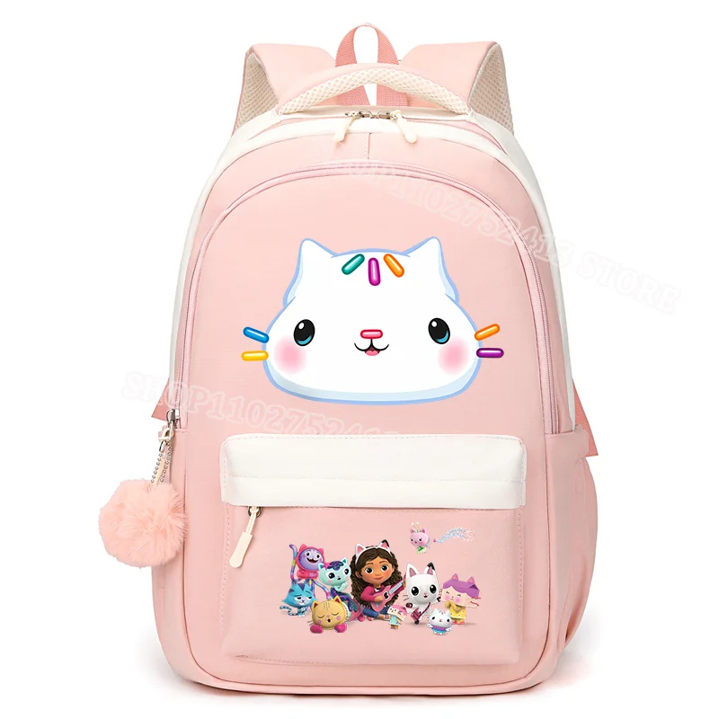 Gabby ตุ๊กตากระเป๋าเด็กขนาดใหญ่ความจุคุณภาพสูงนักเรียน Bookbag น่ารักการ์ตูนอะนิเมะตัวเลขพิมพ์กระเป๋าเป้สะพายหลังของขวัญวันเกิด