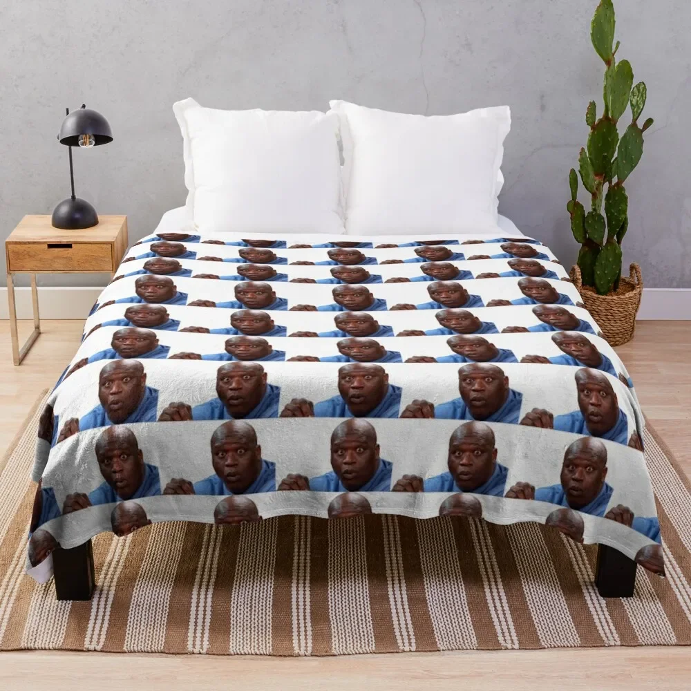 

surprised shaq hd Throw Blanket Decorative Sofas for babies Plaid on the sofa Camping Blankets