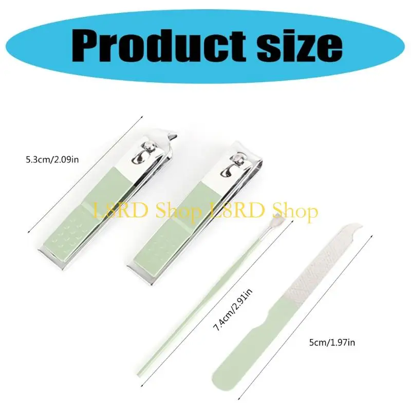 Set manicure da 4 pezzi L8RD set per unghie set pedicure set utensili per unghie