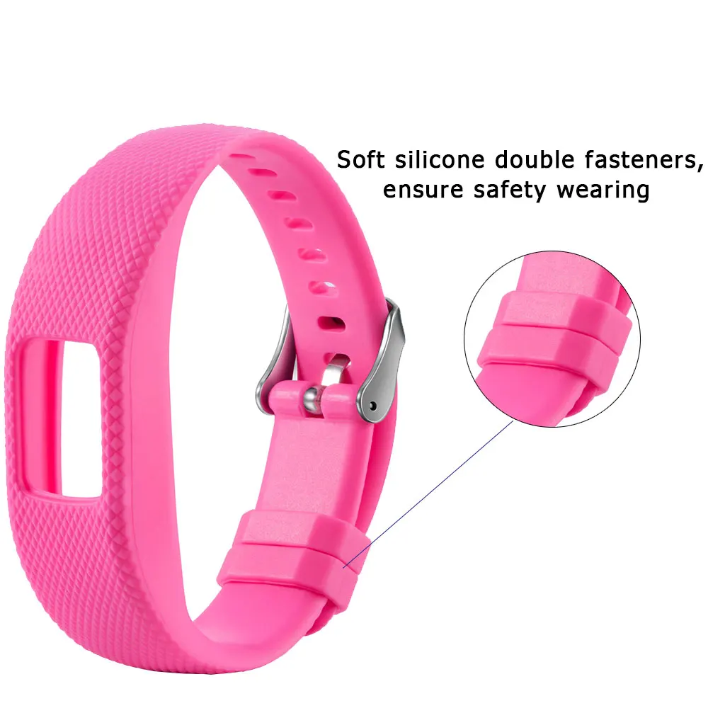 Bracelet de rechange en silicone souple pour Garmin Vivofit, 4 fermoirs, accessoire de montre intelligente