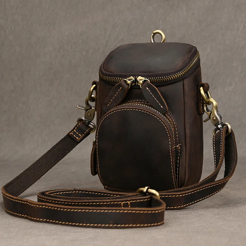 Men's Retro leather Bag, New Shoulder Bag, Crossbody Bag, High-Quality Men's Waist Bag Trend