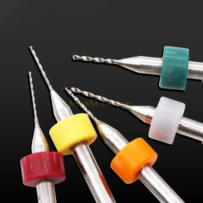 A2BE 10Pcs Miniature Drill Bit Set Tool For PCB, Router Bits, Circuit Board Stone Jewelry Detailed Engraving Tool (0.1mm-2mm)