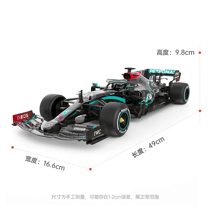 RC Car Mercedes-AMG F1 W11 EQ 1:12 Scale 1:18 Radio Remote Control Toy Racing Car Model Auto Machine Gift for Kids Adults Rastar