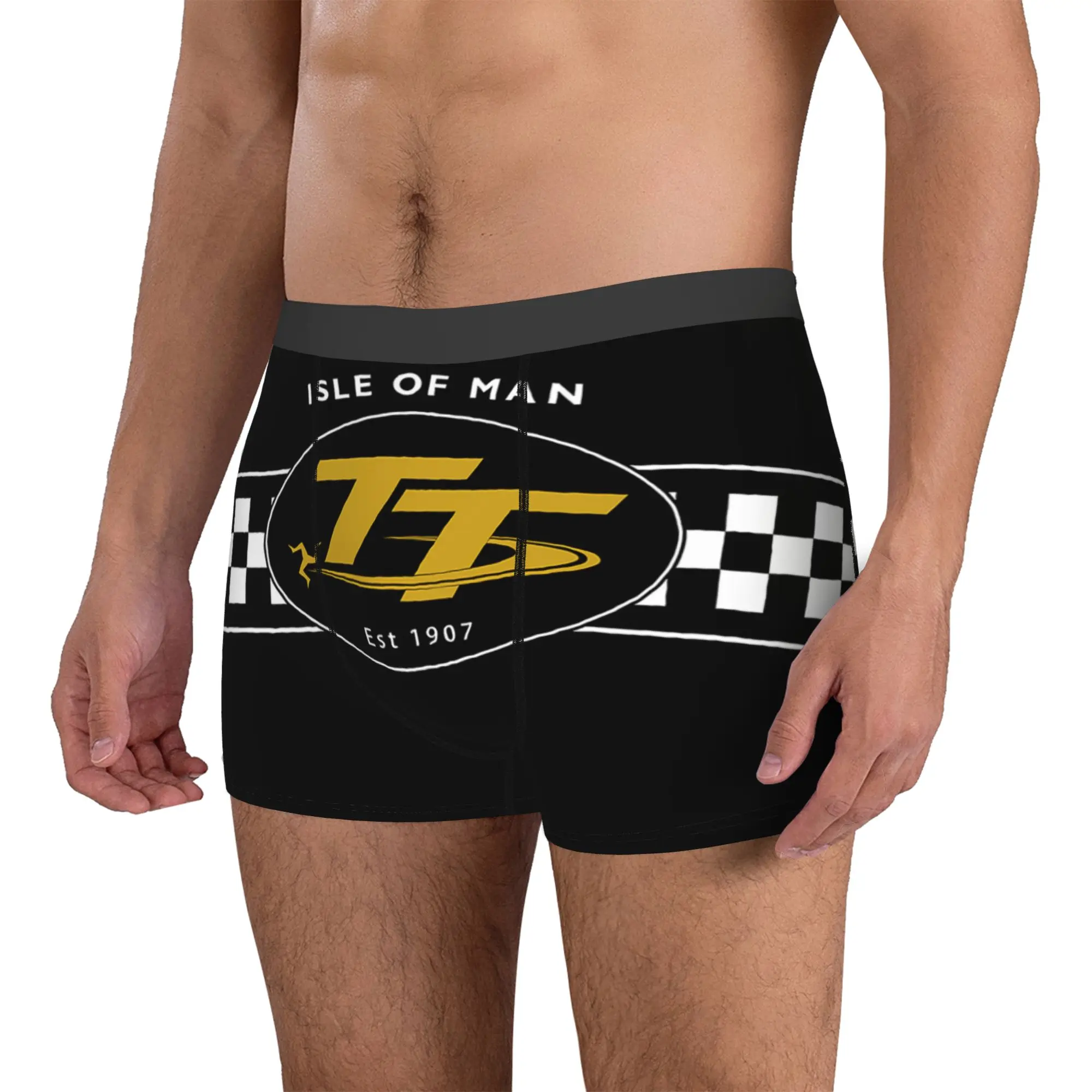 Isle Of Man Tt Racing Motorcycle Underwear Male Print  Boxer Briefs Shorts Panties Soft Underpants