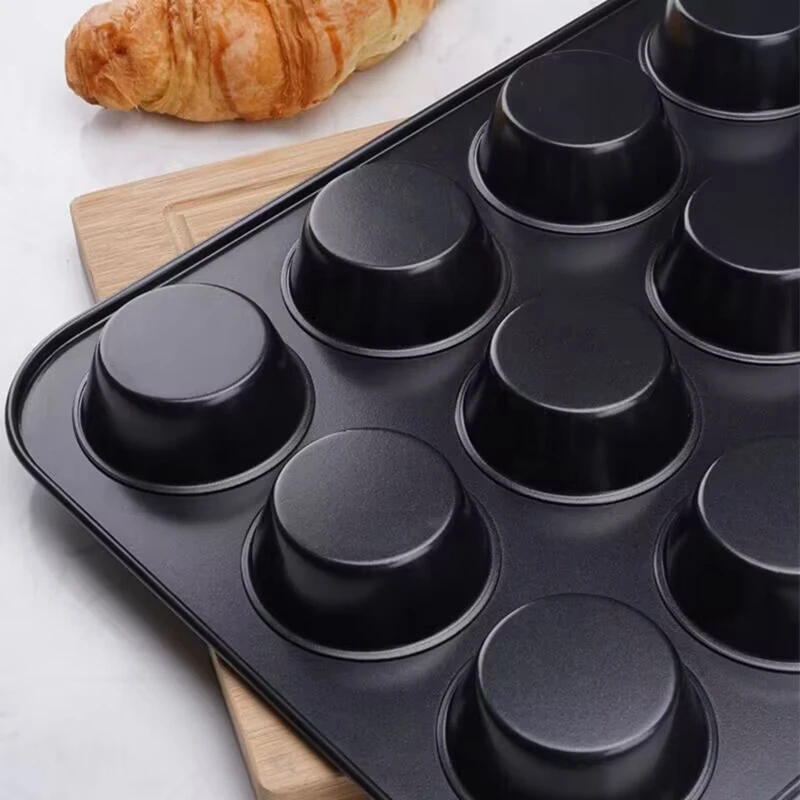 3 Pack Nonstick Muffin Pan Carbon Steel Cupcake Pan Muffin Tin Easy To Clean Muffin Tray Bakeware 6/12/24 Cup