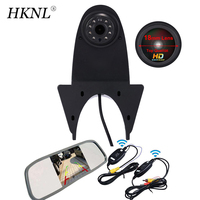 HKNL 18MM HD lens Car Reverse Camera Mirror+2.4GHZ Wireless For Citroen Berlingo Jumper Jumpy Nemo Isuzu D-Max Dacia Brake light