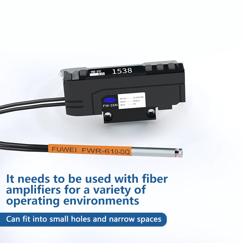 FUWEI FWR-610 FWR-620 R25 M6 Bending Resistance Diffuse Reflection fire at each other Fiber Optical Sensor