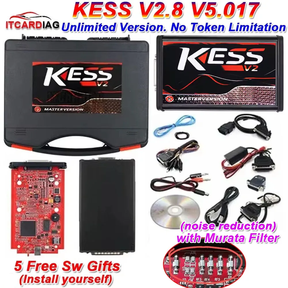 

Новый фильтр Murata Kess V2 V5.017 Online Unlimited ECU Programmer EU Red PCB KESS Ksuit SW V2.8 ECU Chip Tuning Tool & Toolbox