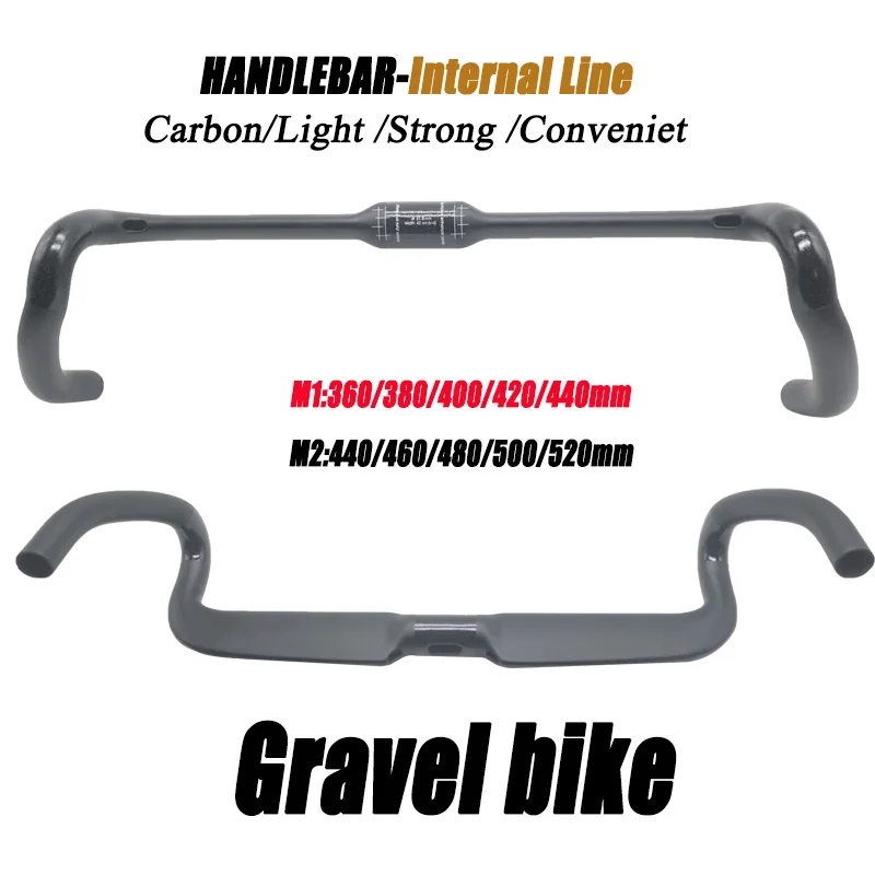 

Carbon Fibre Gravel Handlebar Exotropism Handle Bar 31.8mm Road Bike handlebars M1 360/380/400/420/440mm Accessories