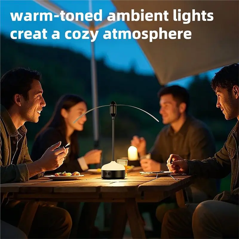 【PERFECT FOR GIFTING】Ideal For Outdoor Dining Camping And Bbqs, 2Pcs Rechargeable Fly Fans For Tables Featuring Adjustable Brigh