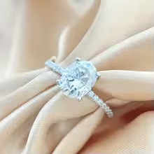 Smyoue Oval Cut 1CT 2CT 3CT D Color Moissanite Rings for Women Lab Diamond Wedding Promise Band S925 Sterling Silver Jewelry GRA - AliExpress 