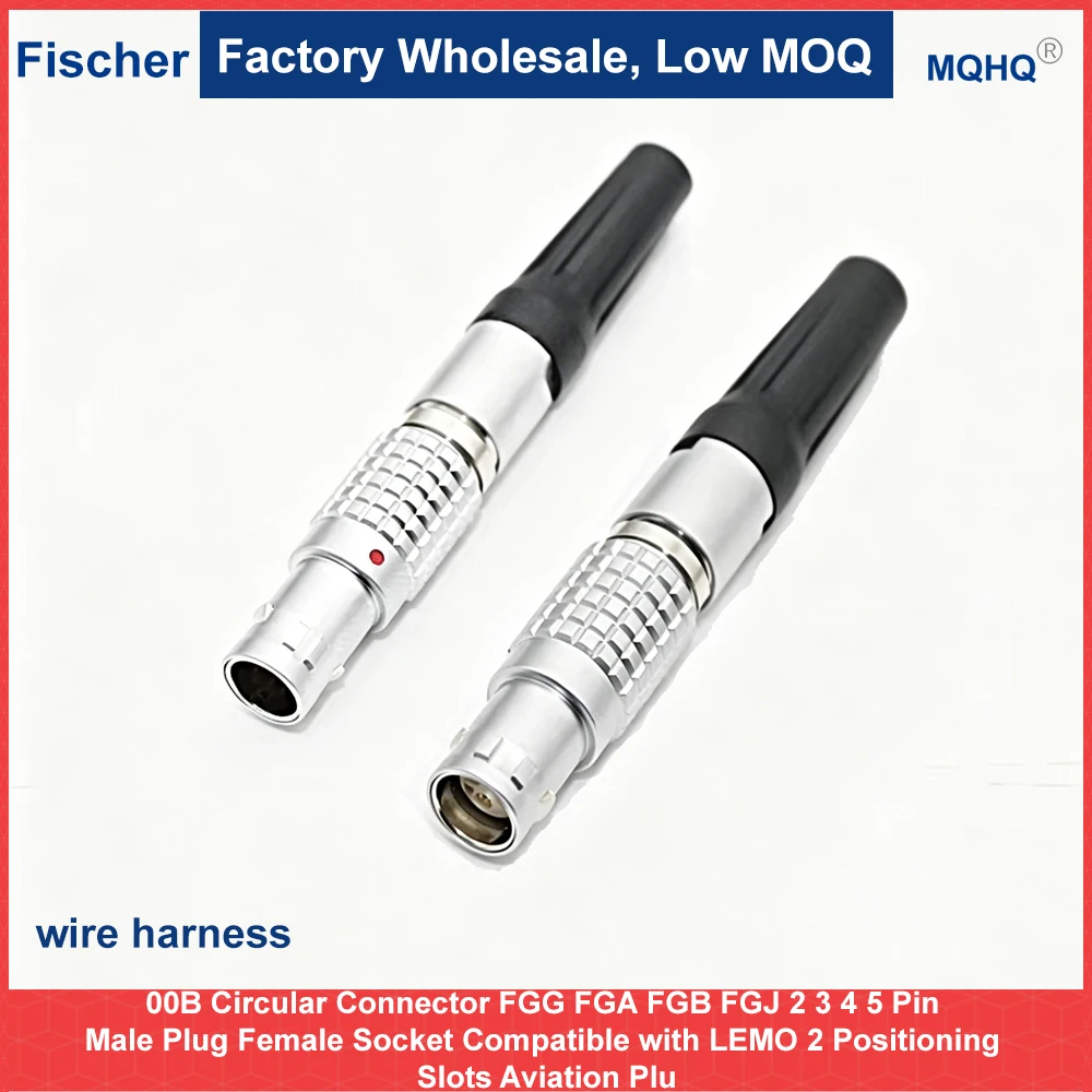 00B Circular Connector FGG FGA FGB FGJ 2 3 4 5 Pin Male Plug Female Socket Compatible with LEMO 2 Positioning Slots Aviation Plu