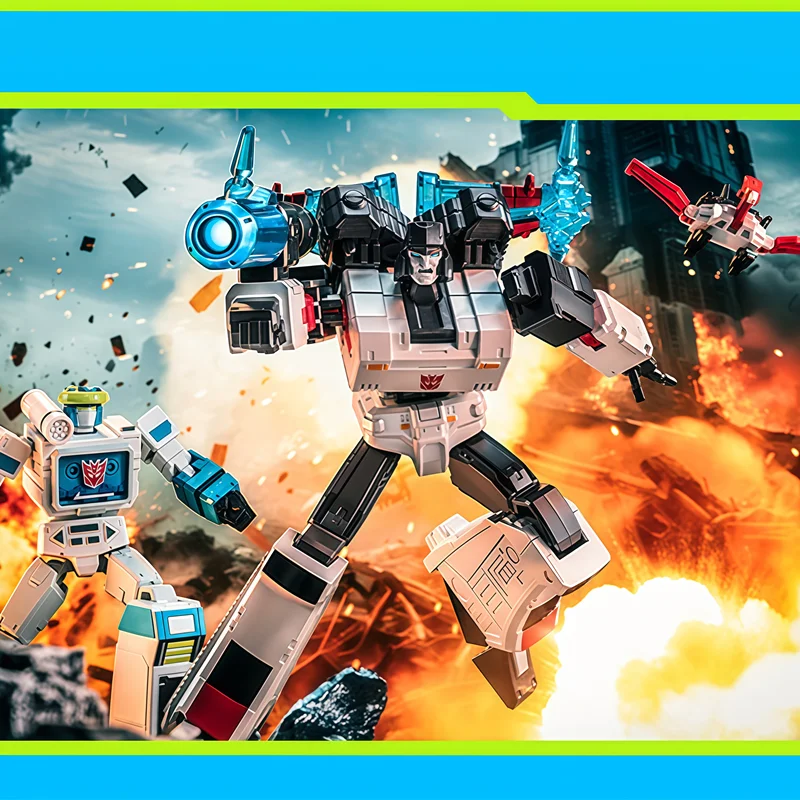 NOVO Transformando Megatron Starscream ‌   Figura de ação modelo montagem brinquedo coleção hobby móvel ornamento de mesa presentes de natal